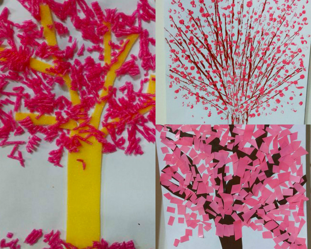 紙上櫻花朵朵開！不拿筆也可以創意繪出櫻花樹～
