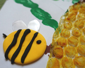 泡泡紙玩顏色～做出小蜜蜂和小蜜蜂的家