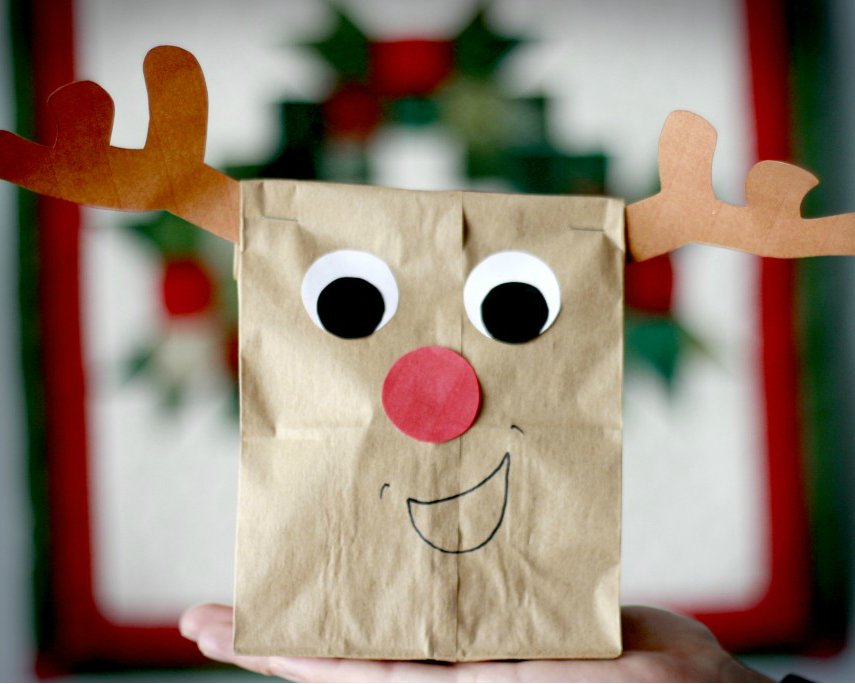 小朋友也能輕鬆包禮物 – DIY馴鹿造型紙袋