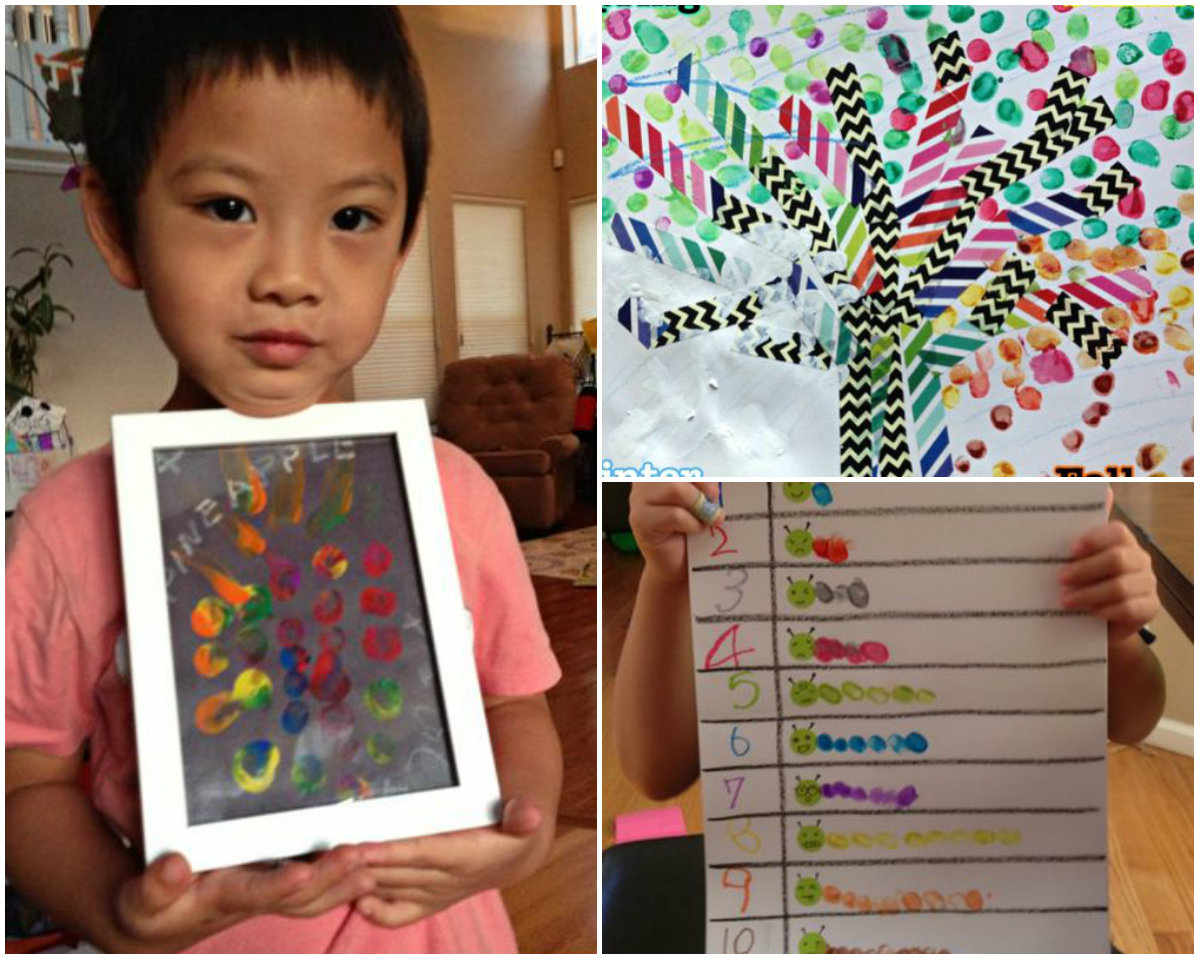 手指印畫玩創作、學數數！收集孩子的藝術畫