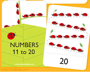 瓢蟲數字記憶圖卡11-20