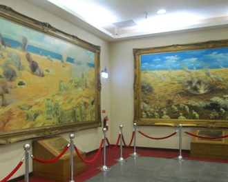 教孩子歷史不難！12幅大型油畫展示重要戰役～金門古寧頭戰史館