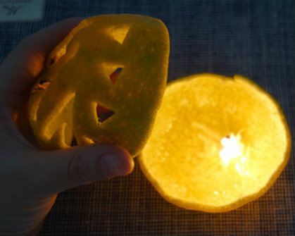 只要橘子與沙拉油！簡單又浪漫，橘子香芬蠟燭DIY