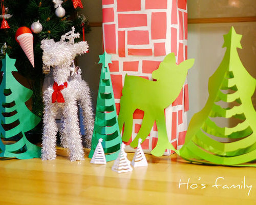 5步驟讓家更有聖誕FU～無料印立體聖誕樹剪紙
