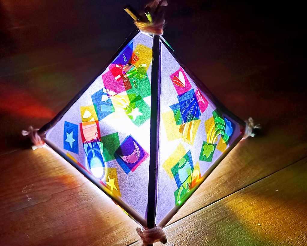 繽紛投影超有氣氛，一起在家偽露營～印地安帳小夜燈DIY