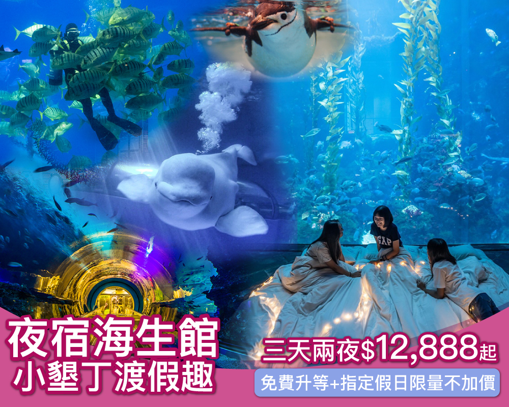 小朋友許願必去！與魚共眠，和海洋生物sayHi，夜宿海生館+小墾丁3天2夜親子三人行專案開團中！(已截團)