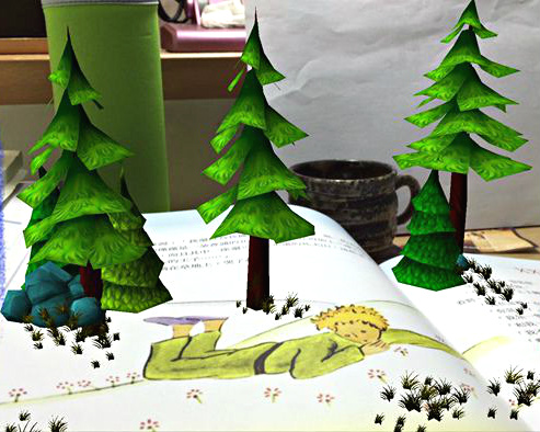 哇～書裡面的圖案站起來了！小王子3D互動遊戲書