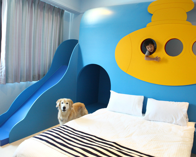 寵物專屬房間、還有寶貝專屬溜滑梯床～台南黃色風箏 Yellow Kite