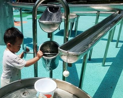 機關重重！水桌水道創造玩水新樂趣～台北玉成公園