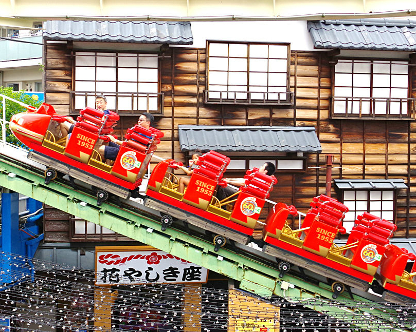 日本現存最古老雲霄飛車，適合小小孩的復古樂園～東京淺草花屋敷