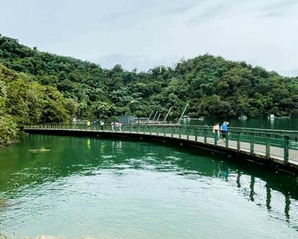 碧綠湖景×九蛙疊像，豐水枯水不同美景～南投水蛙頭步道