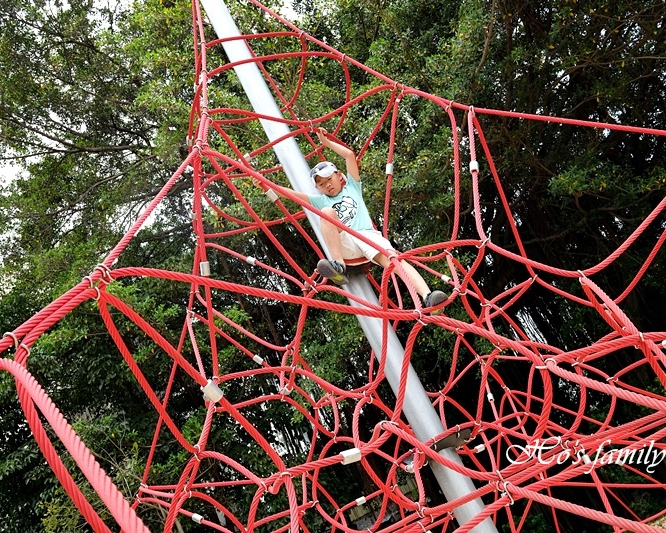 蜘蛛人上身，大型攀爬網＋溜索挑戰加成～花蓮進豐親子公園